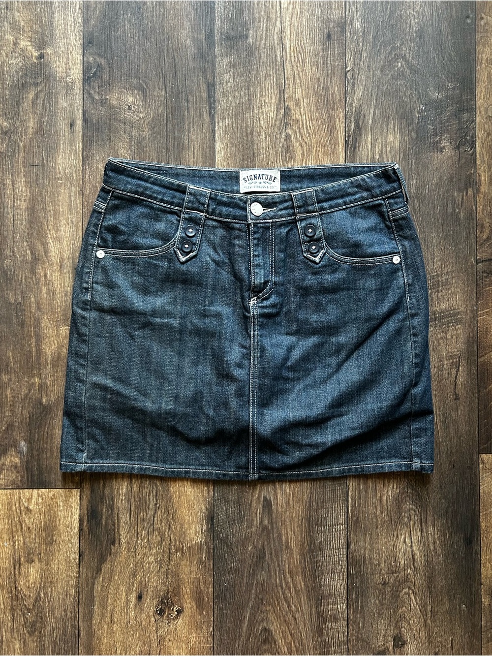 Twee Button Mini Skirt